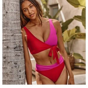 Summersalt Perfect Wrap bikini top and bottom size 6